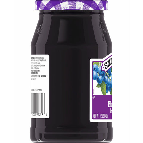 Smuckers Blueberry Preserves, 12 Ounce -- 12 per case.