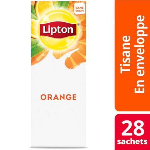 Lipton Orange Enveloped Hot Tea Bags, 28 count -- 6 per case