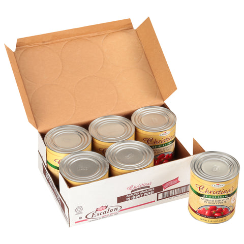 Christinas Certified Organic Ground Tomatoes in Extra Heavy Puree, 105 Ounce -- 6 per case.