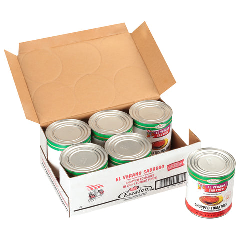 El Verano Chopped Tomatoes, 102 Ounce -- 6 per case.