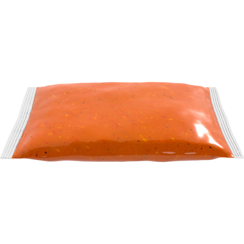 Stockpot Frozen RTS Roasted Red Bell Pepper and Smoked Gouda Bisque - 4 lb. pouch, 4 per case