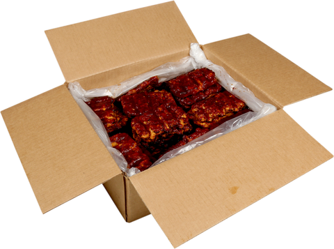 Advance Pierre Pork Rib Patty with Barbecue Sauce, 3.1 Ounce -- 52 per case.