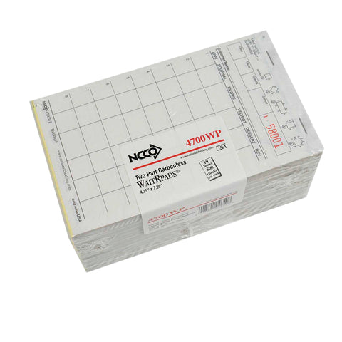 National Checking GUEST CHECK NO CARBON 2-PART WHITE