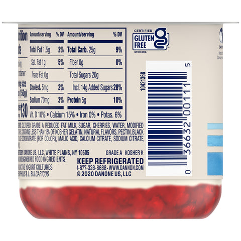 Yogurt Cherry Low Fat Fob