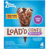 Blue Bunny CONE ICE CREAM LOADED BROWNIE BOMB