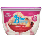 Sweet Freedom ICE CREAM BANANA SPLIT NO-SUGAR-ADDED PLASTIC TUB