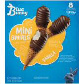 Blue Bunny ICE CREAM CONE VANILLA MINI SWIRLS