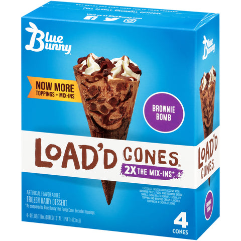 Blue Bunny CONE ICE CREAM LOADED BROWNIE BOMB