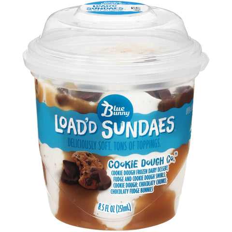 Blue Bunny ICE CREAM LOADED SUNDAE COOKIE DOUGH