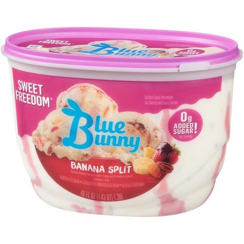 Sweet Freedom ICE CREAM BANANA SPLIT NO-SUGAR-ADDED PLASTIC TUB