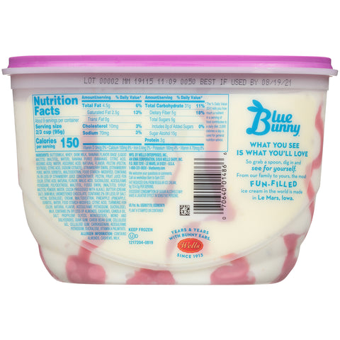 Sweet Freedom ICE CREAM BANANA SPLIT NO-SUGAR-ADDED PLASTIC TUB