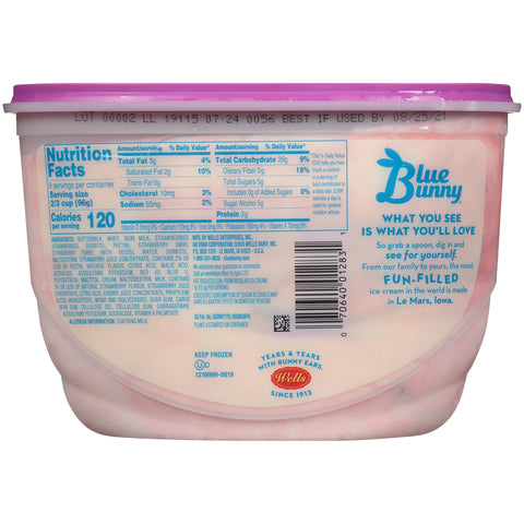 Blue Bunny ICE CREAM DOUBLE STRAWBERRY NSA FZ