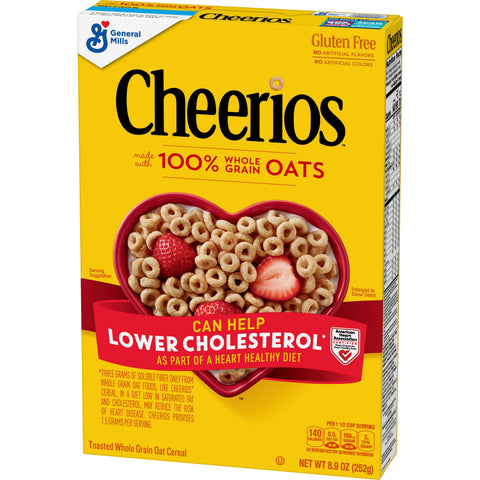 General Mills Cheerios Toasted Whole Grain Oat Cereal, 8.9 Ounce -- 12 per case.