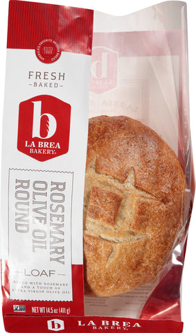 Labrea Bakery Round Rosemary Olive Oil Bread, 14.5 Ounce -- 12 bags per case.