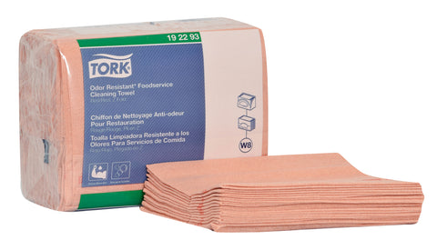 Tork® WIPER TOWEL ODOR RESISTANT FOODSERVICE RED 14.8X11.8 1-PLY