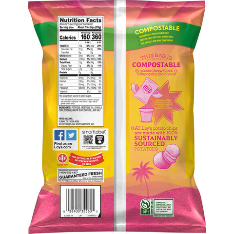 Lays Classic Potato Chips, 2.25 Ounce -- 24 per case