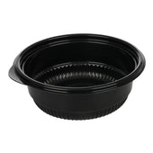 Bowl Plastic Black Microwavable M4808b 8 Oz