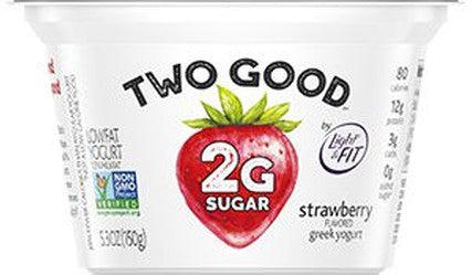 Two Good Strawberry Greek Yogurt, 5.3 Ounce -- 12 per case