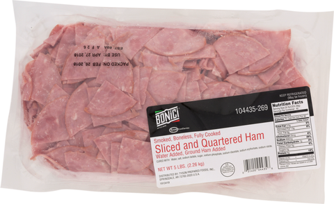 Bonici® HAM SLICED QUARTERED SMOKED NATURAL JUICE FC F2F