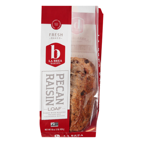 Labrea Bakery Oval Pecan Raisin Bread, 16 Ounce -- 12 per case.