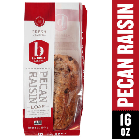 Labrea Bakery Oval Pecan Raisin Bread, 16 Ounce -- 12 per case.