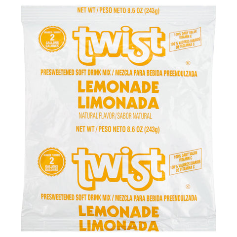 Twist Lemonade Mix Drink, 2 Gallon -- 12 Case