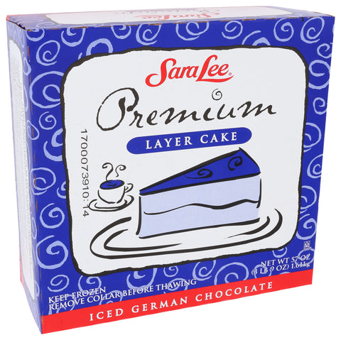 Sara Lee Frozen CAKE LAYER ICED GERMAN CHOCOLATE PREMIUM UN-CUT ROUND 9