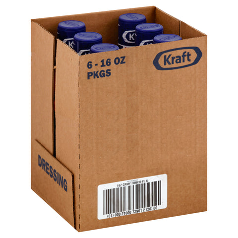 Kraft Creamy French Dressing In Plastic, 16 Ounce -- 6 Case