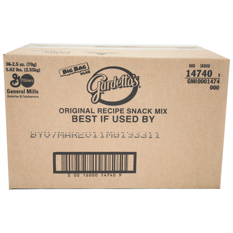 Gardettos Original Recipe Snacks Mix, 2.5 Ounce -- 36 per case.