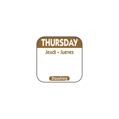 National Checking LABEL DISSOLVING TRILINGUAL BROWN THIURSDAY 1X1