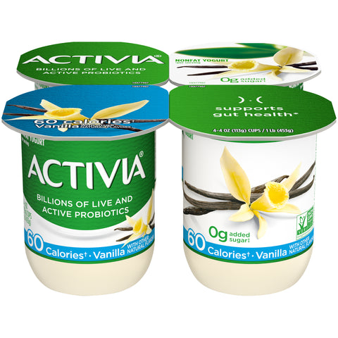 Activia Light Vanilla Probiotic Low Fat Yogurt, 4 Ounce -- 24 per case.