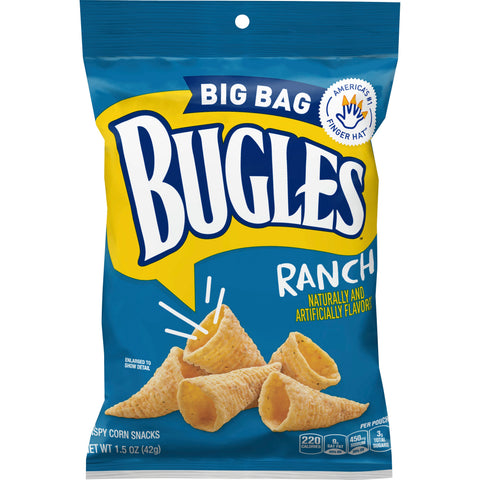 Bugles Ranch Snacks, 1.5 Ounce -- 36 per case.