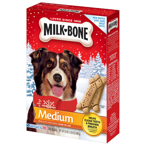 Milk Bone Medium Original Biscuit Dog Treat, 24 Ounce -- 12 per case.