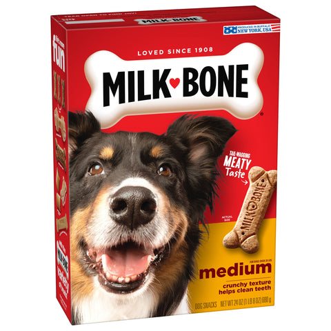 Milk Bone Medium Original Biscuit Dog Treat, 24 Ounce -- 12 per case.