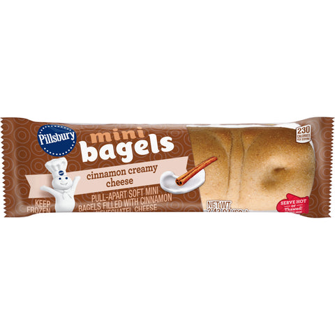 Pillsbury Mini Bagels, Cinnamon Creamy Cheese, 2.43 Ounce -- 72 per case.