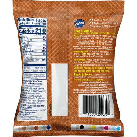 Pillsbury Maple Madness Mini Waffles, 2.47 Ounce -- 72 per case.
