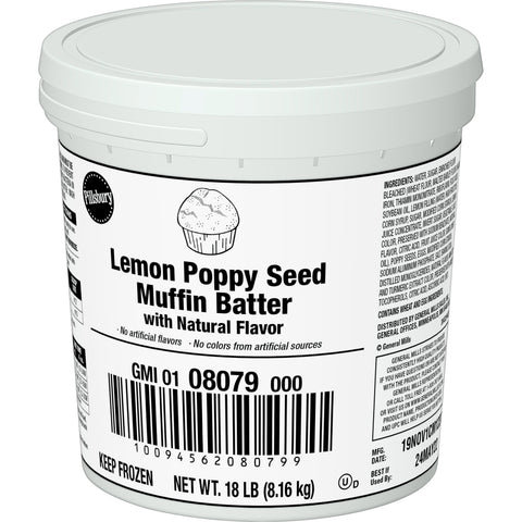Pillsbury Lemon Poppyseed Muffin Batter, 18 Pound Pail