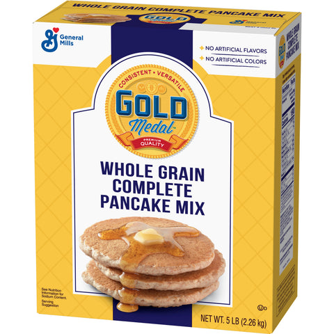 General Mills Gold Medal Whole Grain Complete Pancake Mix, 5 Pound -- 6 per case.