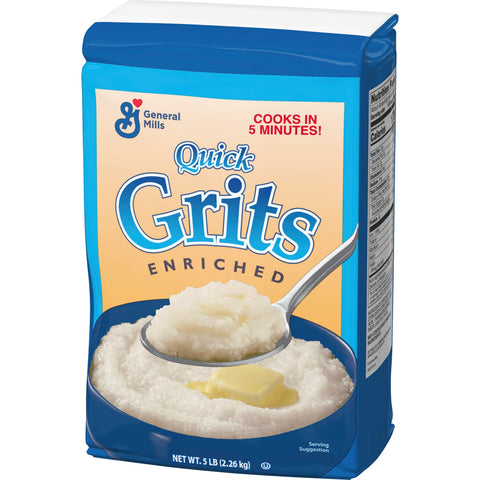 General Mills White Corn Quick Grits, 5 Pound -- 8 per case.