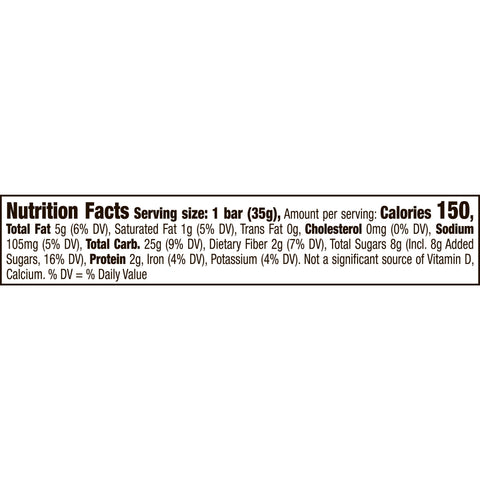 Betty Crocker Chocolate Chip Oatmeal Bar, 1.24 Ounce -- 144 per case.