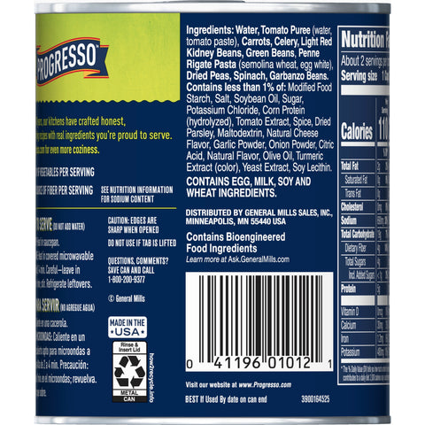 Progresso Minestrone Soup - 19 oz. can, 12 per case