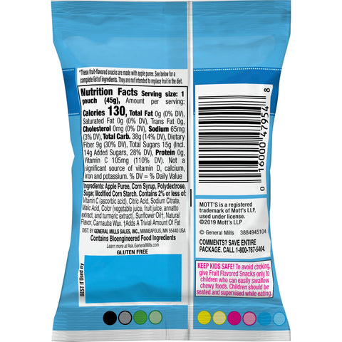 Motts Assorted Fruit Snacks, 1.6 Ounce -- 144 per case.