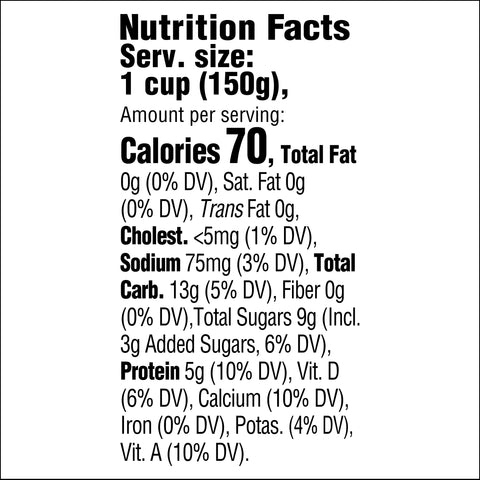 Light and Fit Cherry Vanilla Yogurt, 5.3 Ounce -- 12 per case.