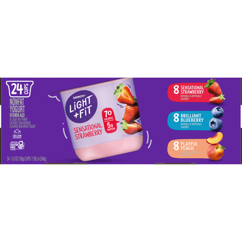 Light & Fit® YOGURT ASSORTED STRAWBERRY BLUEBERRY PEACH
