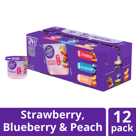 Yogurt Assorted Strawberry Blueberry Peach