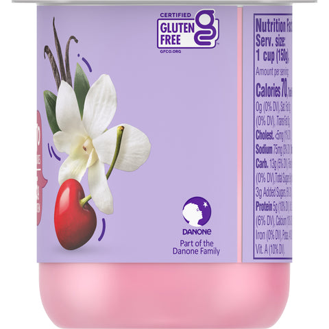 Light and Fit Cherry Vanilla Yogurt, 5.3 Ounce -- 12 per case.