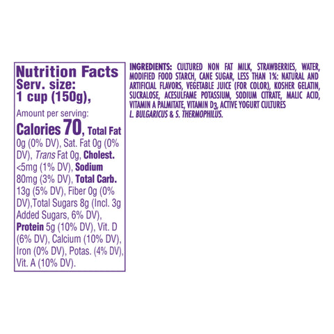 Light & Fit® YOGURT STRAWBERRY LIGHT N FIT