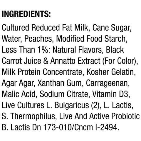 Activia Peach Lowfat Yogurt, 4 Ounce -- 24 per case.