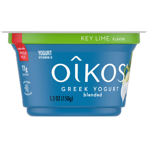 Oikos Key Lime Traditional Greek Yogurt, 5.3 Ounce -- 12 per case.