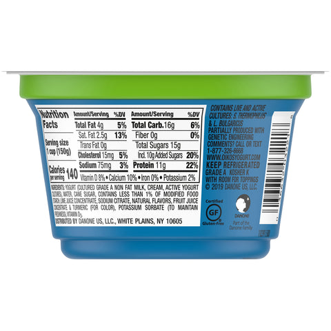 Oikos Key Lime Traditional Greek Yogurt, 5.3 Ounce -- 12 per case.